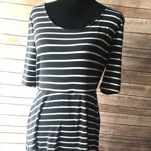 Black stripe dress with knot/tie back